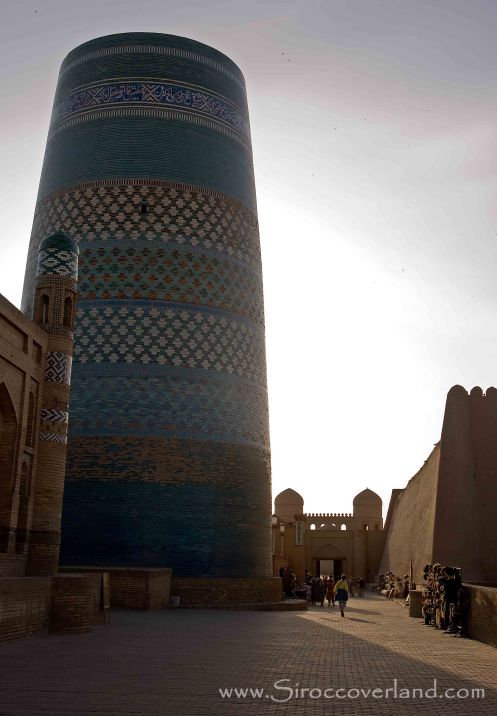 Minaret and West Gate - Khiva, Uzbekistan 