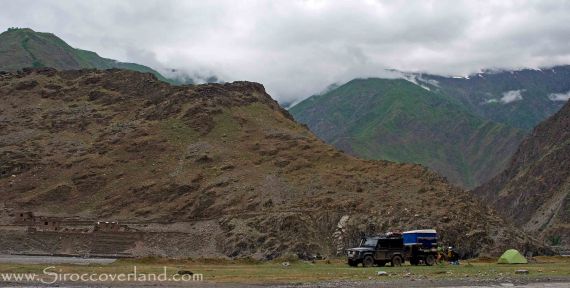 Camping on the Pamir Highway, Tajikistan