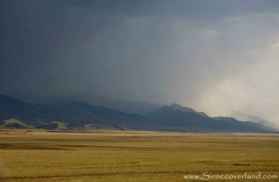 Dropping down from the mountains the rains soon gave chase