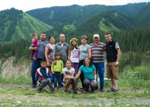 The very friendly Kazak family at Kolsay Lakes