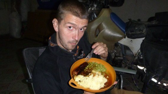 Apple and pork sausages with real mash