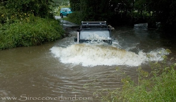 Crossing deep water in Shropshire