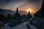Java, Sunset, Borobudur Temple