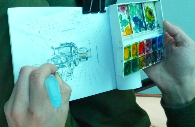 Bishkek Landy watercolour