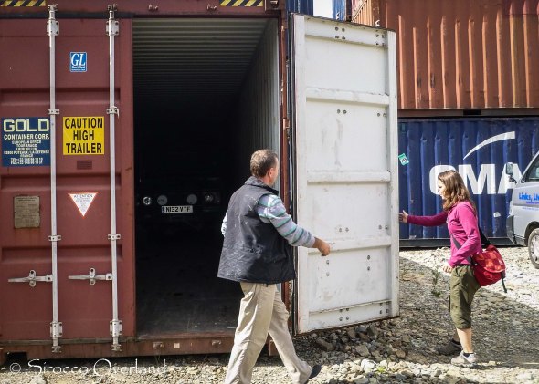 Closing the door on our truck and our adventure